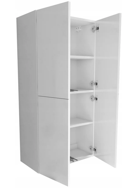 Szafka łazienkowa wisząca nad pralkę 60x120x34 cm biały mat + połysk