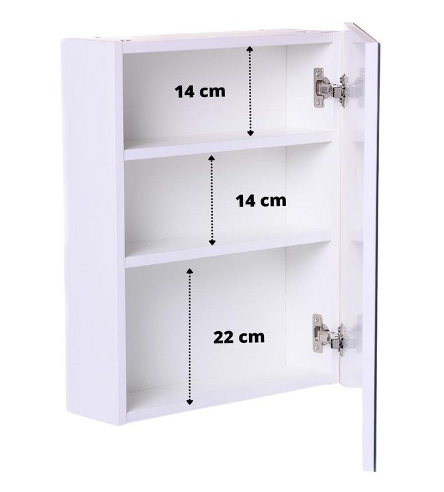 Szafka łazienkowa z lustrem i oświetleniem LED 150 cm biały mat
