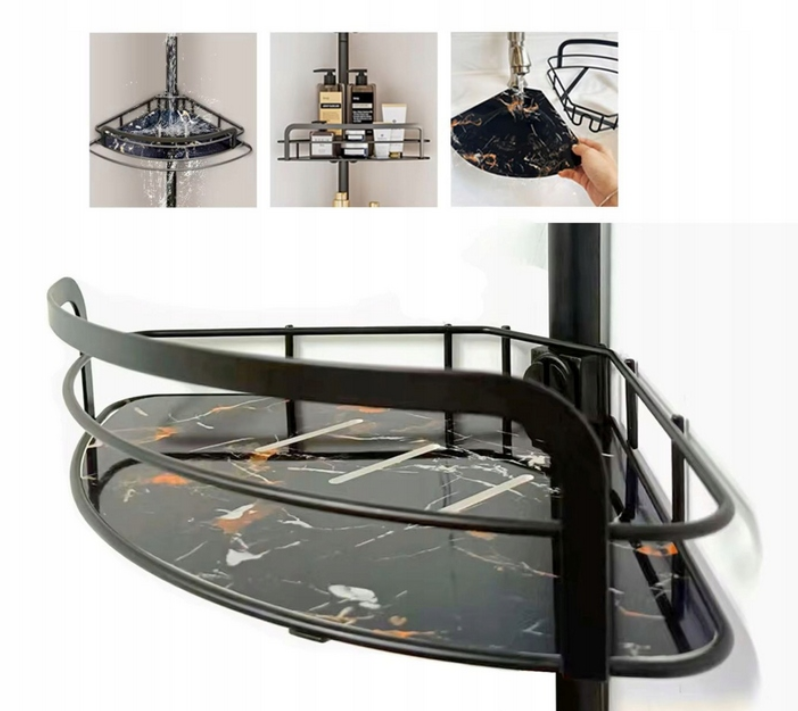 PÓŁKA ŁAZIENKOWA NAROŻNA TELESKOPOWA