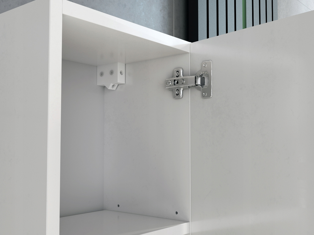 Szafka łazienkowa wisząca nad pralkę 60x120x34 cm biały mat + połysk