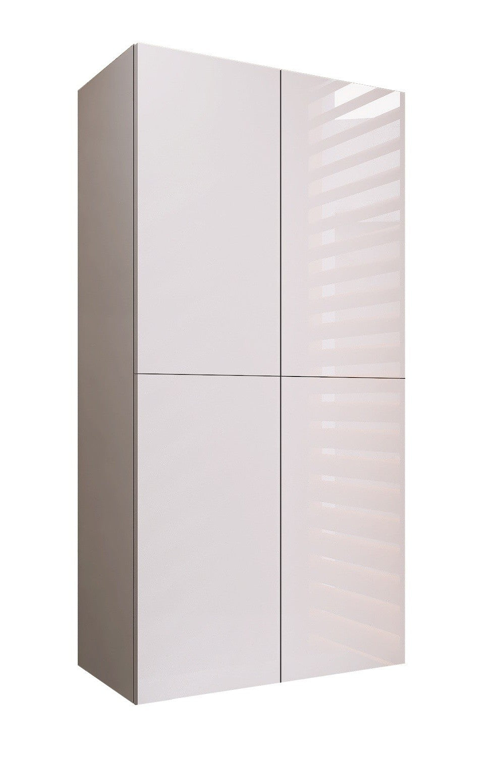 Szafka łazienkowa wisząca nad pralkę 60x120x34 cm biały mat + połysk