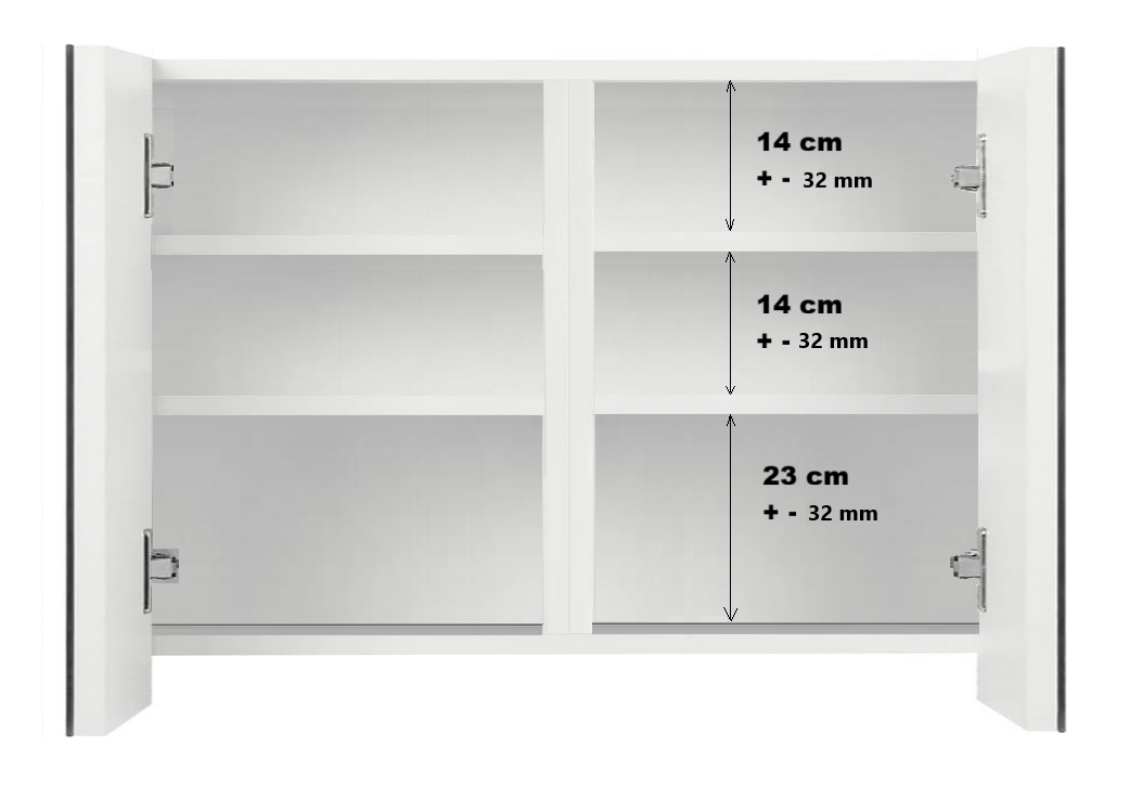 SZAFKA ŁAZIENKOWA Z LUSTREM 100 cm