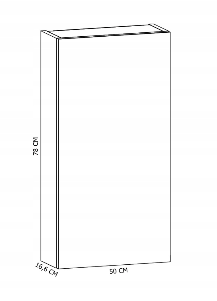 Biała szafka łazienkowa wisząca 50 cm nad toaletę