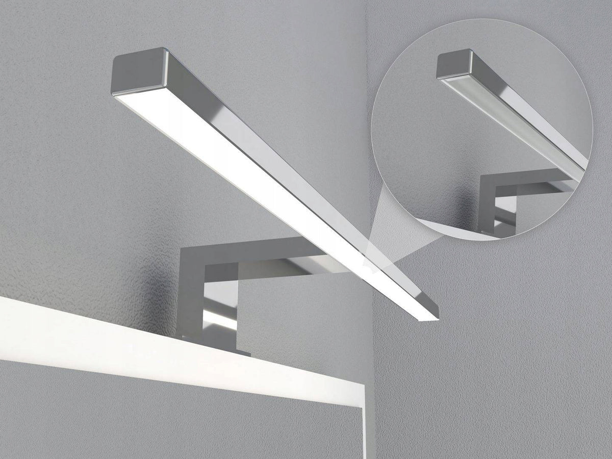 Szafka Łazienkowa Lustrzana Wisząca z Lustrem Biała mat 50x70 cm Lampka LED