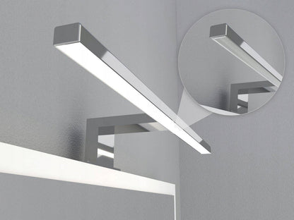 Szafka Łazienkowa Lustrzana Wisząca z Lustrem Biała mat 50x70 cm Lampka LED