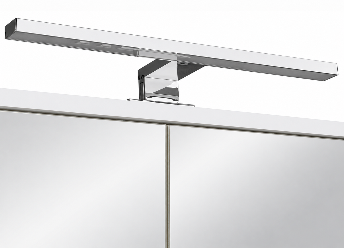Szafka Łazienkowa Lustrzana Wisząca z Lustrem Biała mat 50x70 cm Lampka LED