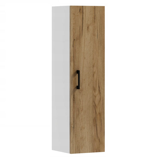 Słupek łazienkowy wiszący LINO 110 dąb craft złoty/biały