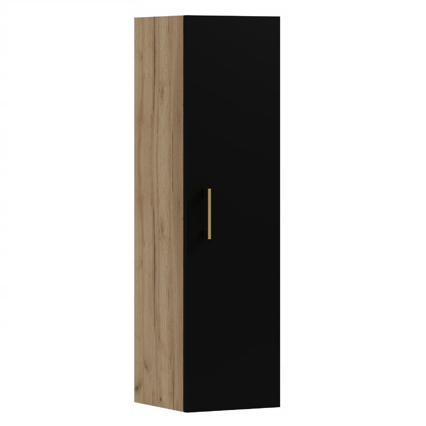 Słupek łazienkowy wiszący LINO 110 czarny/dąb craft złoty