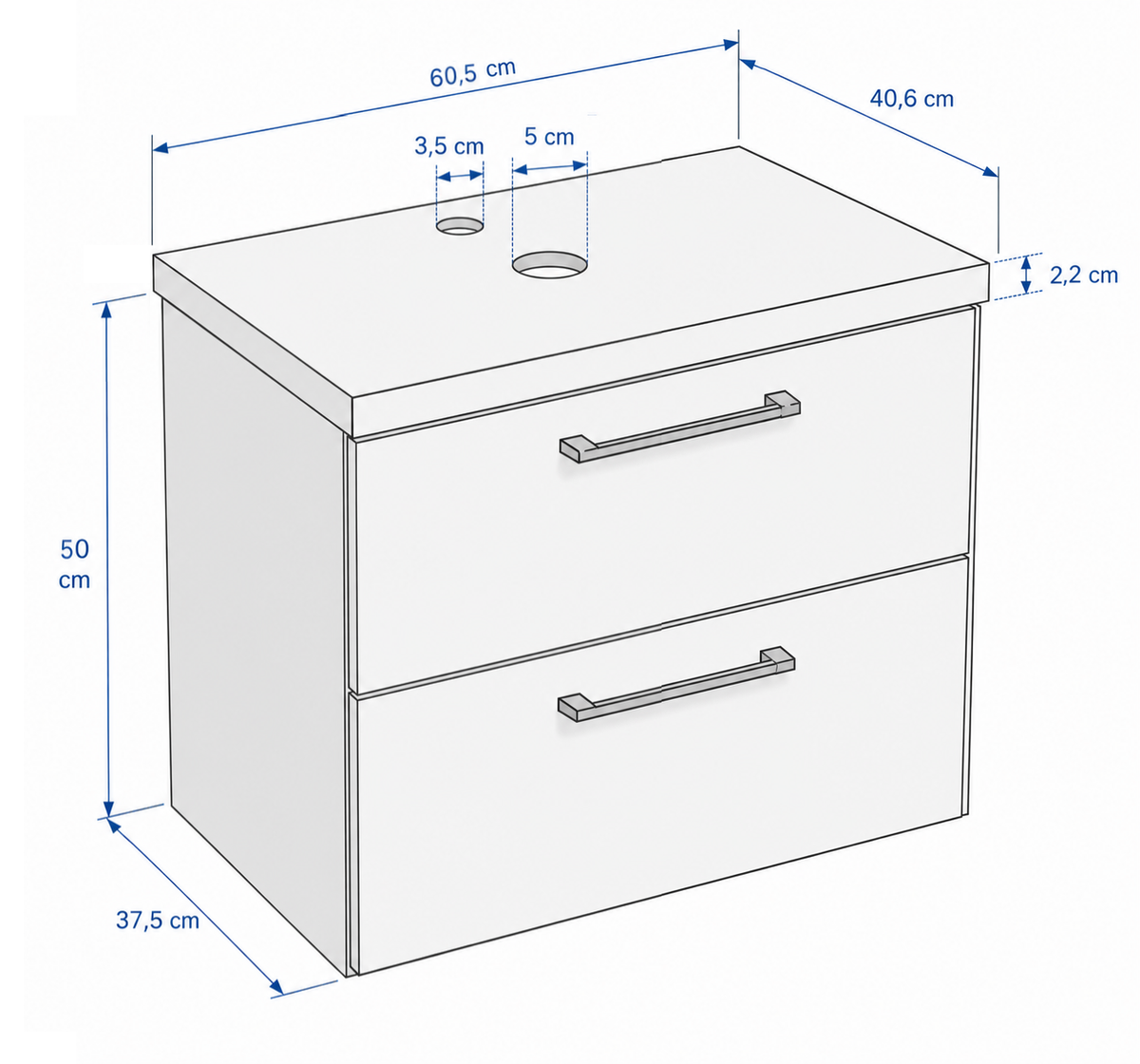 Szafka łazienkowa wisząca BETTER HOME 60 cm biały mat