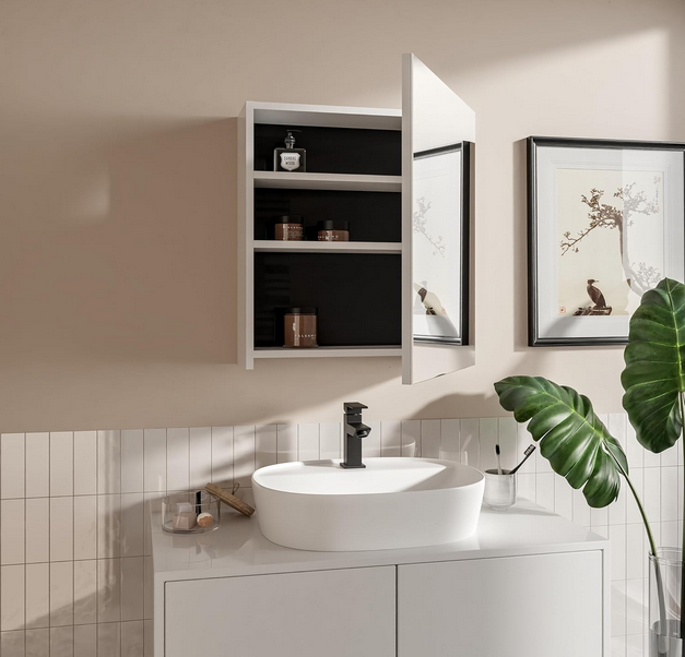 Szafka łazienkowa z lustrem Better Home, 50 x 60 x 18,7 cm Biała