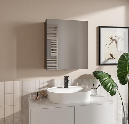 Szafka łazienkowa z lustrem Better Home, 50 x 60 x 18,7 cm, Czarna