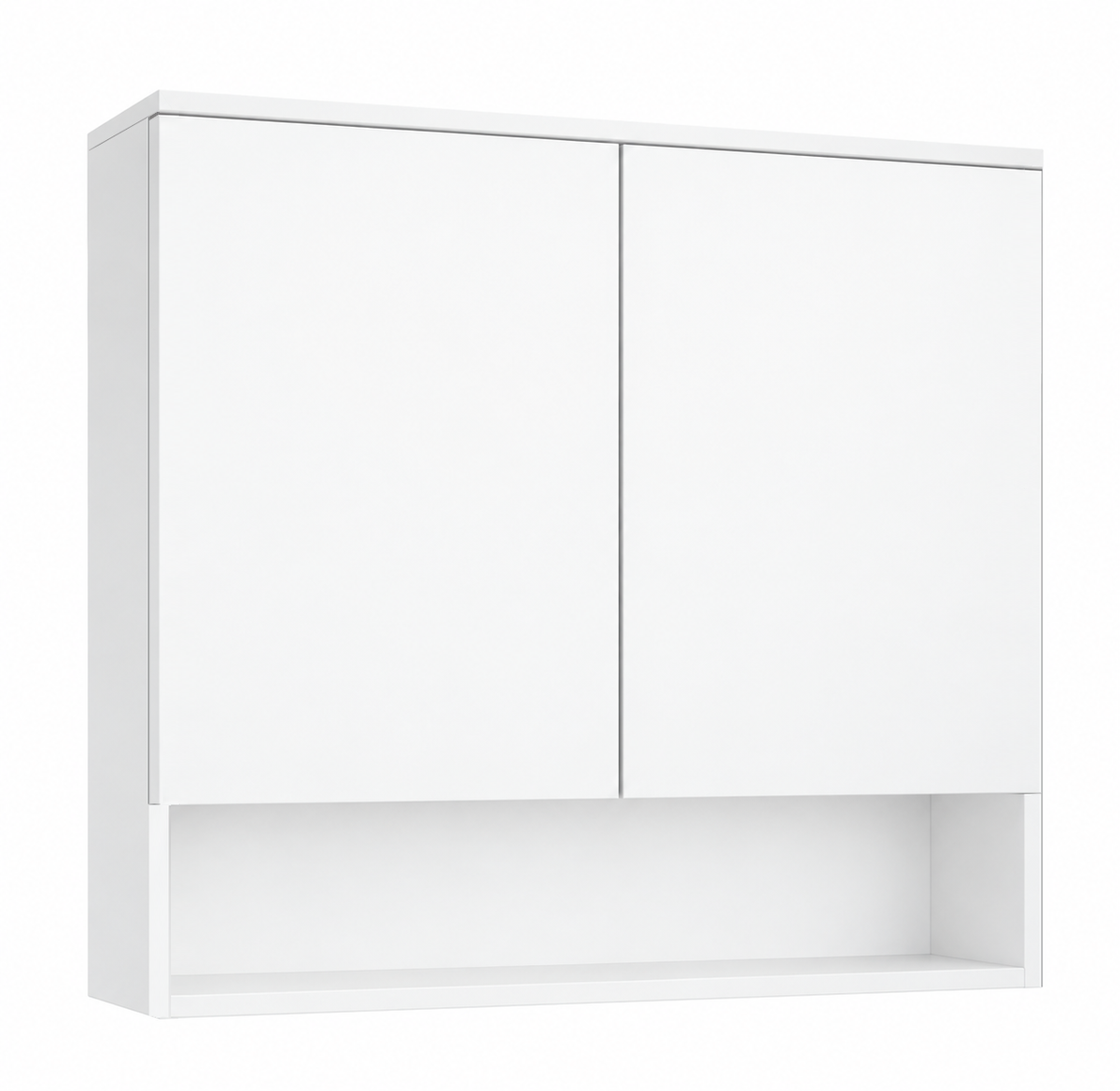 Szafka Łazienkowa Wisząca Biała matowa Półka Słupek Łazienkowy 80x70 cm