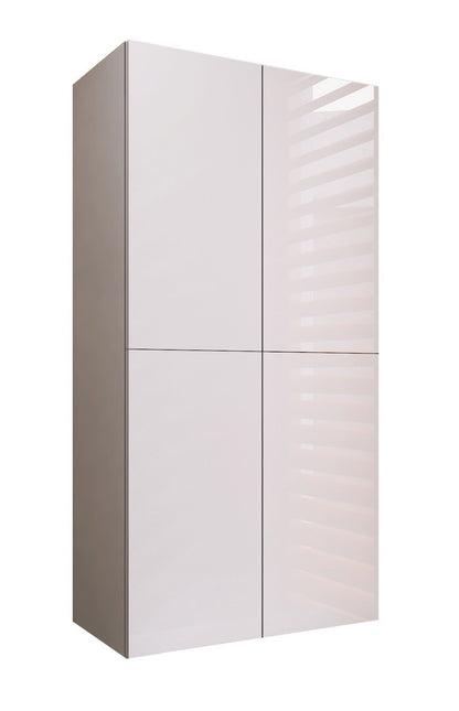 Szafka łazienkowa wisząca nad pralkę 60x120x34 cm biały mat + połysk